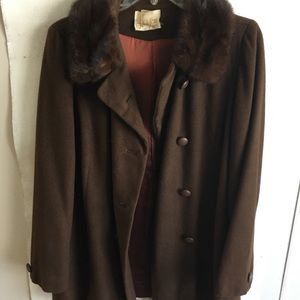 1960’s LAWSON ORIGINAL Mink-collar Camel Hair Coat